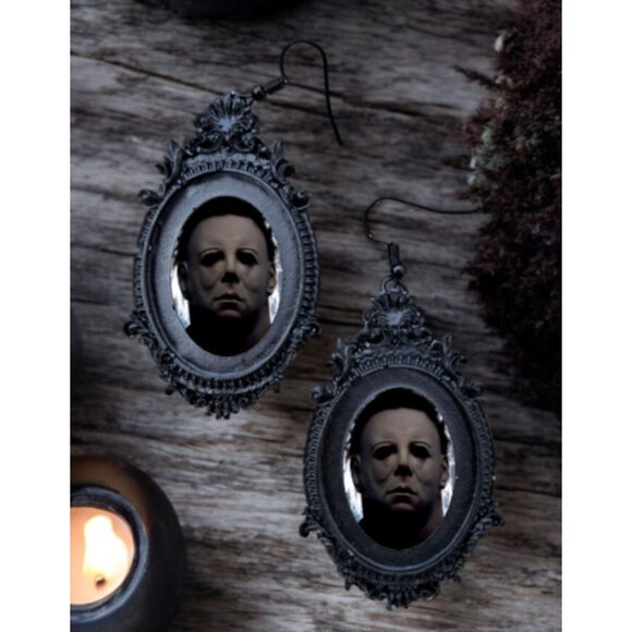 Michael Myers Earrings Halloween Horror Slasher Film Jewelry Movie Night - Picture 1 of 1